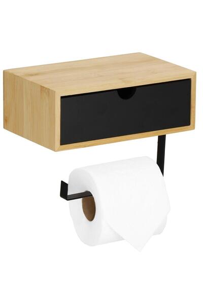 MyOfficeShop Suport de hârtie igienică din oțel cu sertar de depozitare, sist...