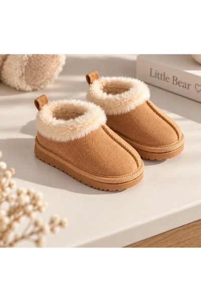 madamemuko Unisex Çocuk Bilek Boy İçi ve Boynu Kürklü Bot 1 BEDEN BÜYÜK ALINIZ