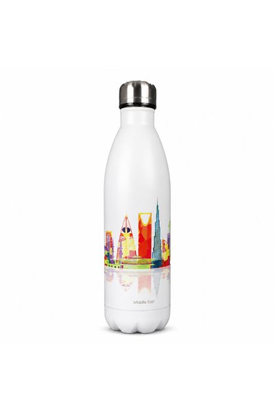 Xtra 500ml Double Wall Stainless Steel Vacuum Bottle, Travel-print design, Fo...
