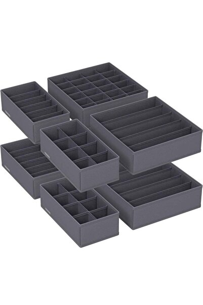 SONGMICS Organizatoare pentru dulap sau sertar, Set de 8 cutii de depozitare ...