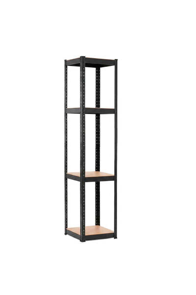 MyOfficeShop Raft metalic de depozitare cu 4 rafturi reglabile din MDF, capac...