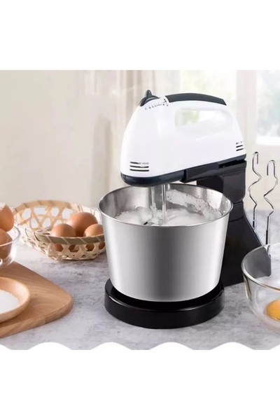 OEM Mixer cu bol din oțel inoxidabil, 350 W, 7 viteze, 2 teluri, 2 cârlige pe...