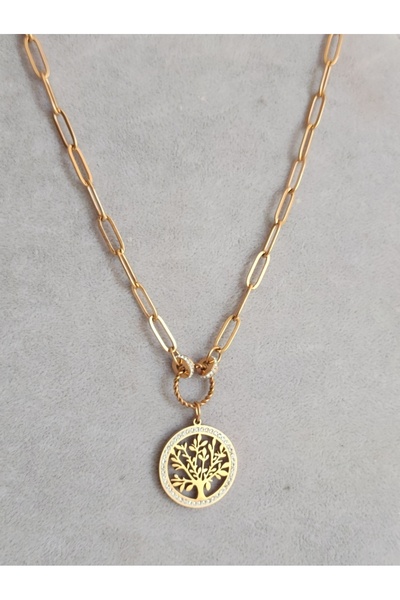 Anatolia Flower of life symbol rose necklace