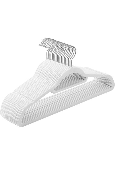 SONGMICS Set de 20 de umerașe pentru haine, catifea anti-alunecare, cu bară p...