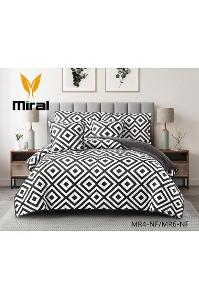 miral Nefren Winter Compressed Bedding Set 6 Pieces Soft Velvet Fleece Warm D...