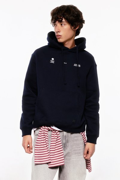 Pull & Bear Grafik baskılı kapüşonlu sweatshirt
