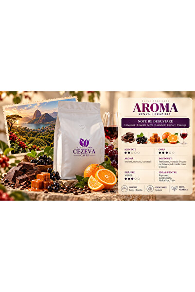 Cezeva Caffe Cafea BOABE - AROMA 1 Kg
