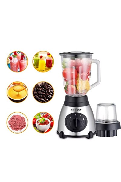 sony max SONYMAX SN-8066 Blender profesional 2 în 1 2200W - Zdrobitor de ghea...