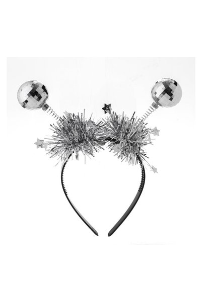 OEM Bentita Deghizare Disco Ball cu Beteala Argintie & Stele