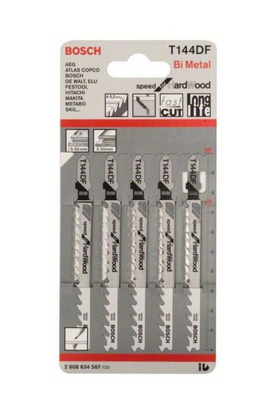 Bosch T 144 Df Speed For Hard Wood 5'Li Dekupaj Testeresi Bıçağı - PH
