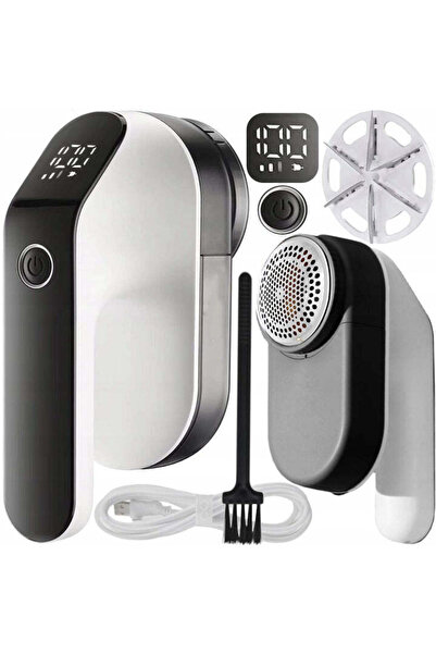 MyOfficeShop Îndepărtător de scame, 3 viteze, afișaj LCD, încărcare USB, pent...