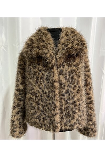 Nazfur Leopard Faux Fur Coat