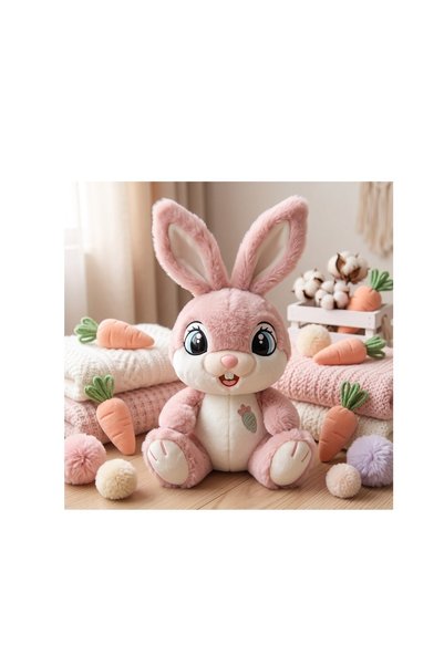 HEDİYEVİM Sevimli Tavşan Peluş Pembe 35CM