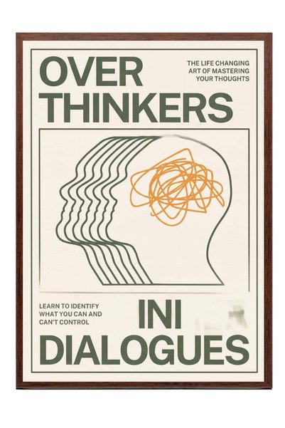 Postifull Over Thinkers Poster – Brown Framed Artwork No:180302