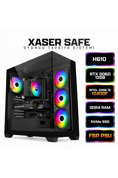 XASER Safe X70 Intel Core i5 12400F 16GB Ram 512GB M.2 NVMe SSD 12GB RTX3060 ...