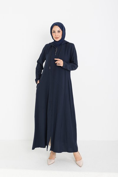 KADEEM Nihan Yıldız Fabric Ferace Navy Blue 9096