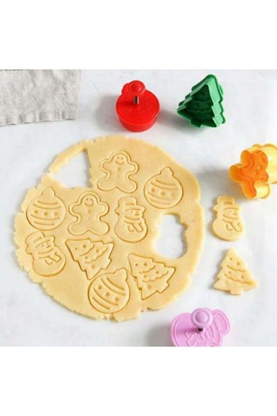 OEM Set de 4 matrițe cu ștampilă pentru decorarea biscuiților și a aluatului