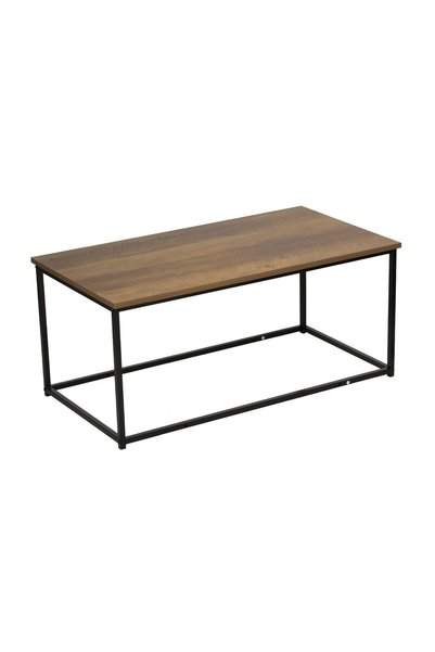 OEM Măsuță 90x48x40 cm, Blat MDF și Cadru Metalic Negru – Design Modern pentr...