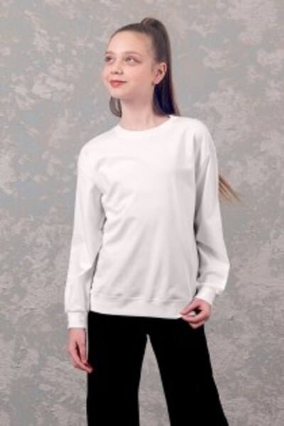 DMB KİDS Girl's Solid Color Sweatshirt Dmb-5928