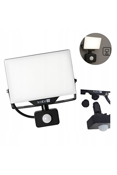 NO BRAND Proiector LED 50W cu Senzor PIR IP54 4000K 4250lm Lampă de perete Negru