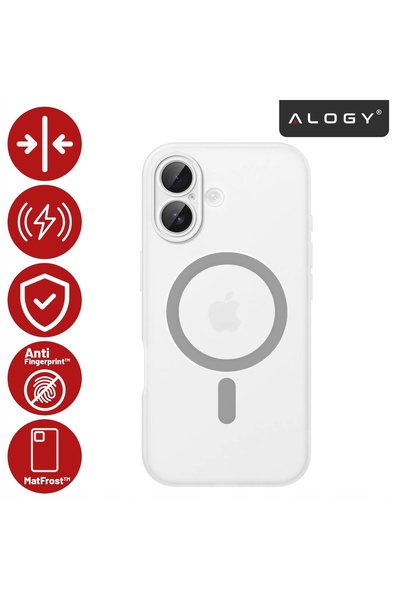 ALOGY Husă pentru Apple iPhone 17 – carcasă mată compatibilă cu MagSafe, cu p...