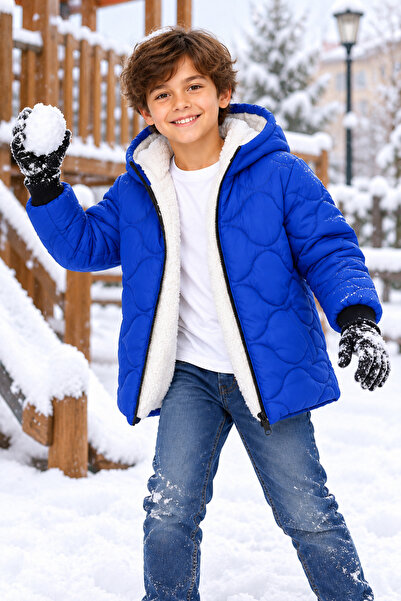 Momivi Kids Winter Jackets - Blue - Puffer