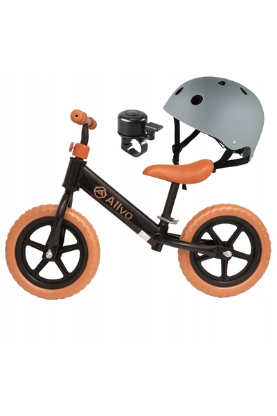 Allvo BICICLETĂ FĂRĂ PEDALE PENTRU COPII, UȘOARĂ, REGLABILĂ, SET 3 ÎN 1: CASC...