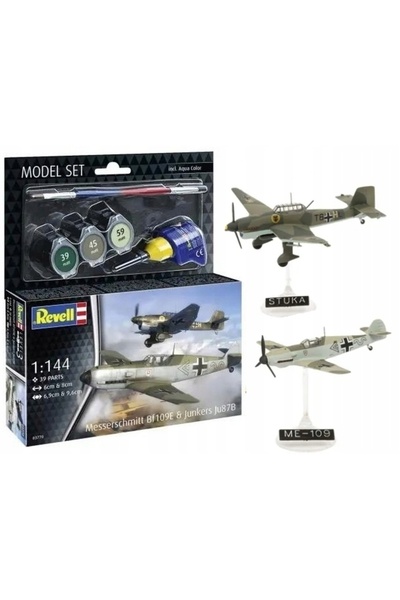 Revell Set 1:144 Messerschmitt Bf109E și Ju 88 - 63770