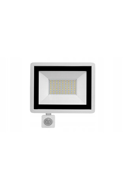 NO BRAND Proiector LED cu halogen, alb, 50W, lumină neutră, cu senzor de mișc...