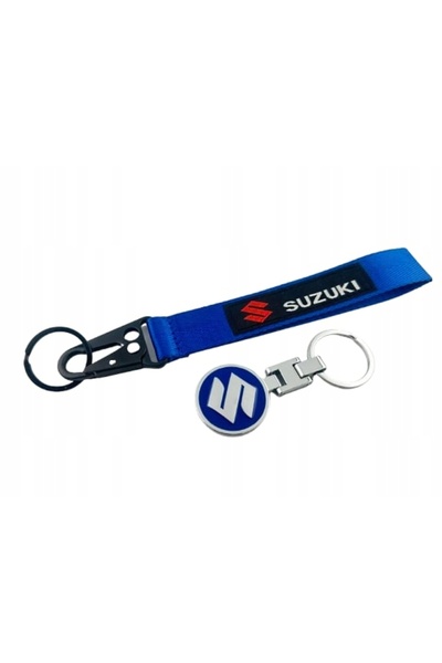 Suzuki SET BRELOC METALIC + ȘNUR ALBASTRU