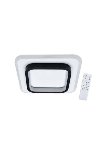 NO BRAND Plafonieră LED 35W, neagră, cu telecomandă, 24cm, lampă de tavan LED...
