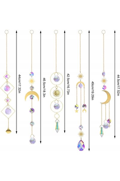 NO BRAND SET DE CRISTALE PRINCIPIȚI DE SOARE CU 5 PENDULE ȘI PRISMĂ DECORATIVĂ