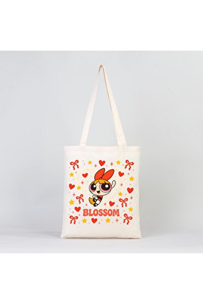 Mor Mürekkep Torba sa štampanim kvadratnim uzorkom Powerpuff Girls Blossom, t...