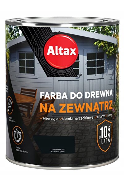 Altax Vopsea pentru lemn negru lucios 2.5L