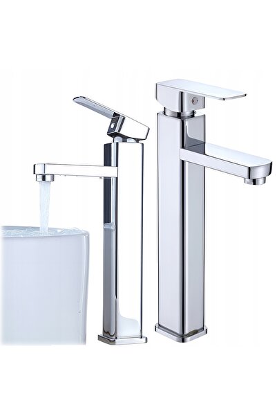 Unitec BATERIE DE BAIE PENTRU LAVABO, ROBINET ÎNALT PENTRU LAVABO CUBE, PĂTRA...