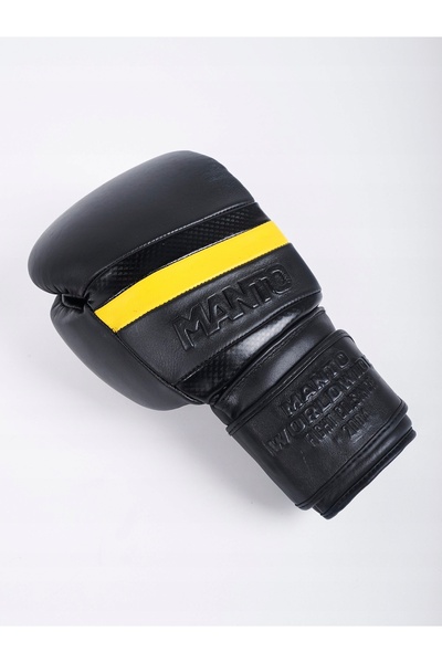 Mantovani Mănuși de box Manto din piele, carbon, negre, 12oz