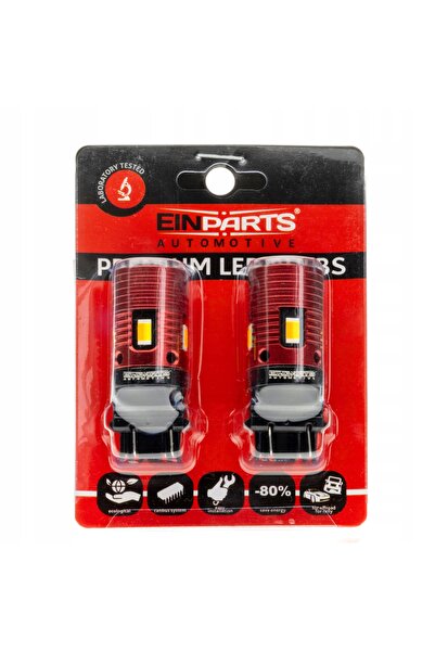EinParts Automotive Becuri LED EINPARTS P27/7W 3157 12V CANBUS cu culoare por...
