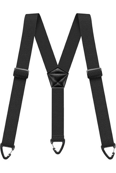 Yelajoy Men's Suspenders Y-Back 3 Hook Heavy Duty Braces Adjustable Elastic