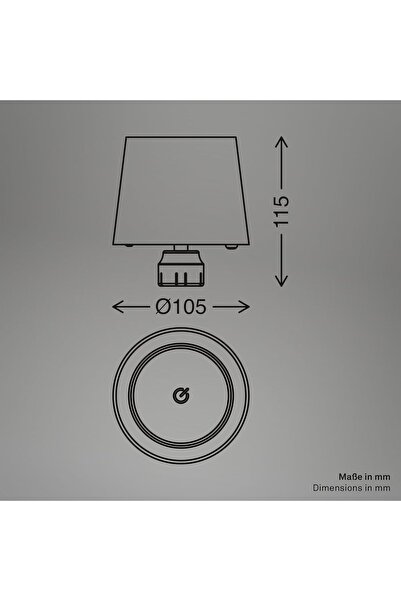 NO BRAND Bec LED fără fir, tactil, reglabil, modern, alb