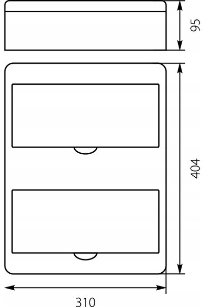 Elektro-Plast Opatówek 2x12 N+PE 24 ABS PC IP40 Alb Tablou de distribuție ele...