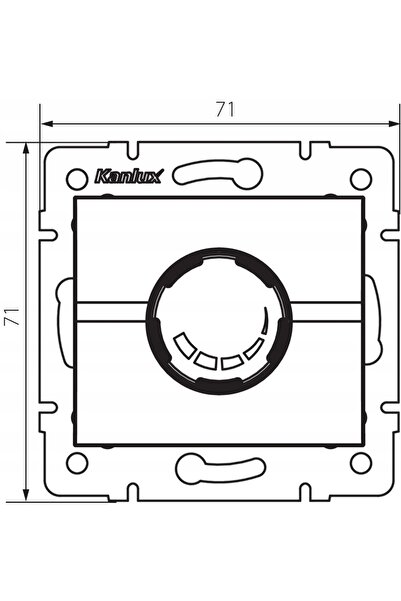 KANLUX Variator rotativ de 500W cu filtru, montaj sub suprafață, negru mat, LOGI