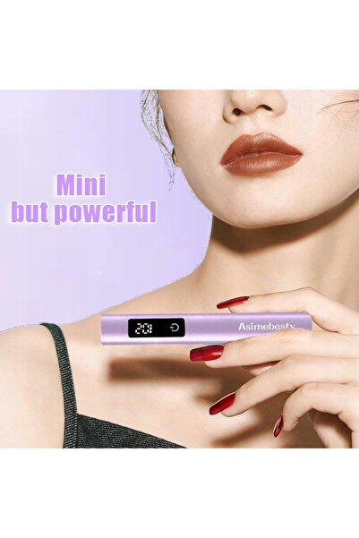 NO BRAND Lampă UV pentru unghii cu gel, mini lampă LED USB, 3 moduri, mov