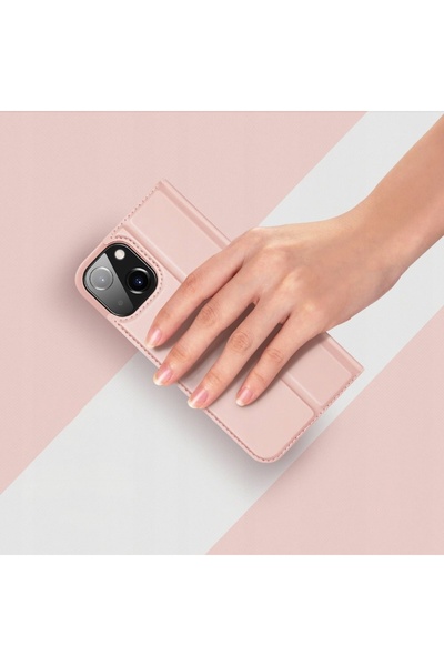 Dux Ducis Husă tip carte Skin Pro pentru iPhone 13 Pro, roz