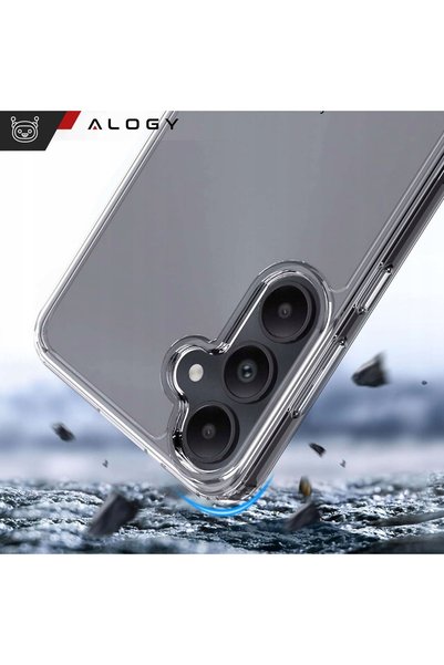 ALOGY Husă pentru Samsung Galaxy A55 5G, carcasă spate hibridă transparentă Alog