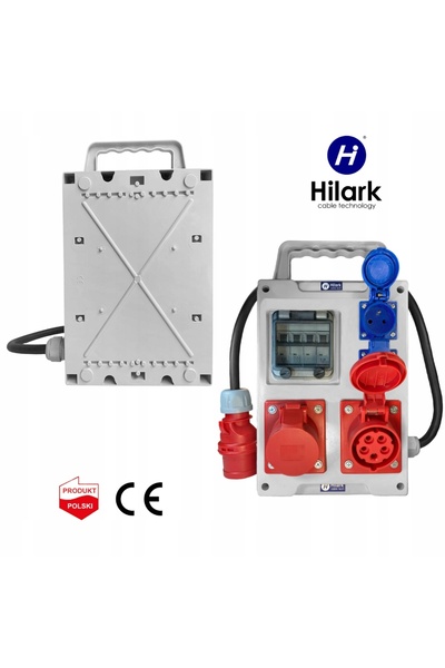 Hilark Tablou de distribuție conectat la 2x230V, 2x32A, siguranță B25 3P I, B...