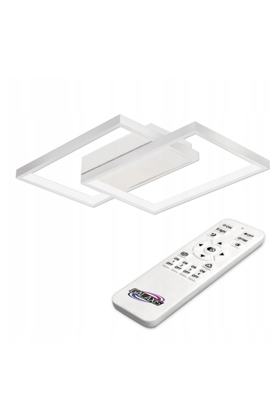 NO BRAND Lustră LED de 45W, albă, pentru living și dormitor, cu telecomandă, ...
