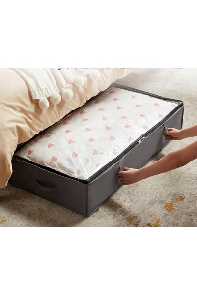NO BRAND Lifewit Cutii de depozitare sub pat, 2 buc., 90 L, saci pentru plapu...