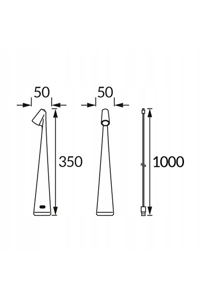 GoLED Lampă de birou LED 1W CCT, lampă de masă reîncărcabilă, cablu USB, verde
