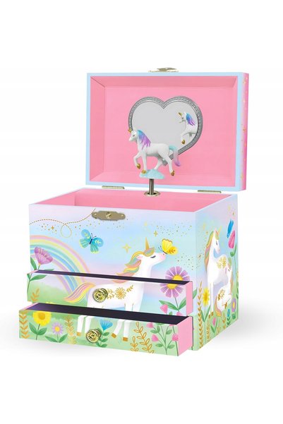 NO BRAND CUTIUȚĂ CU 2 SERTARE, CU MEUZICĂ, DE ÎNALTĂ CALITATE, CU UNICORN