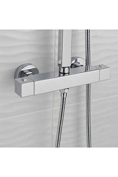 Hydrosana Baterie termostatică de duș și cadă, montată pe perete, set T207A crom